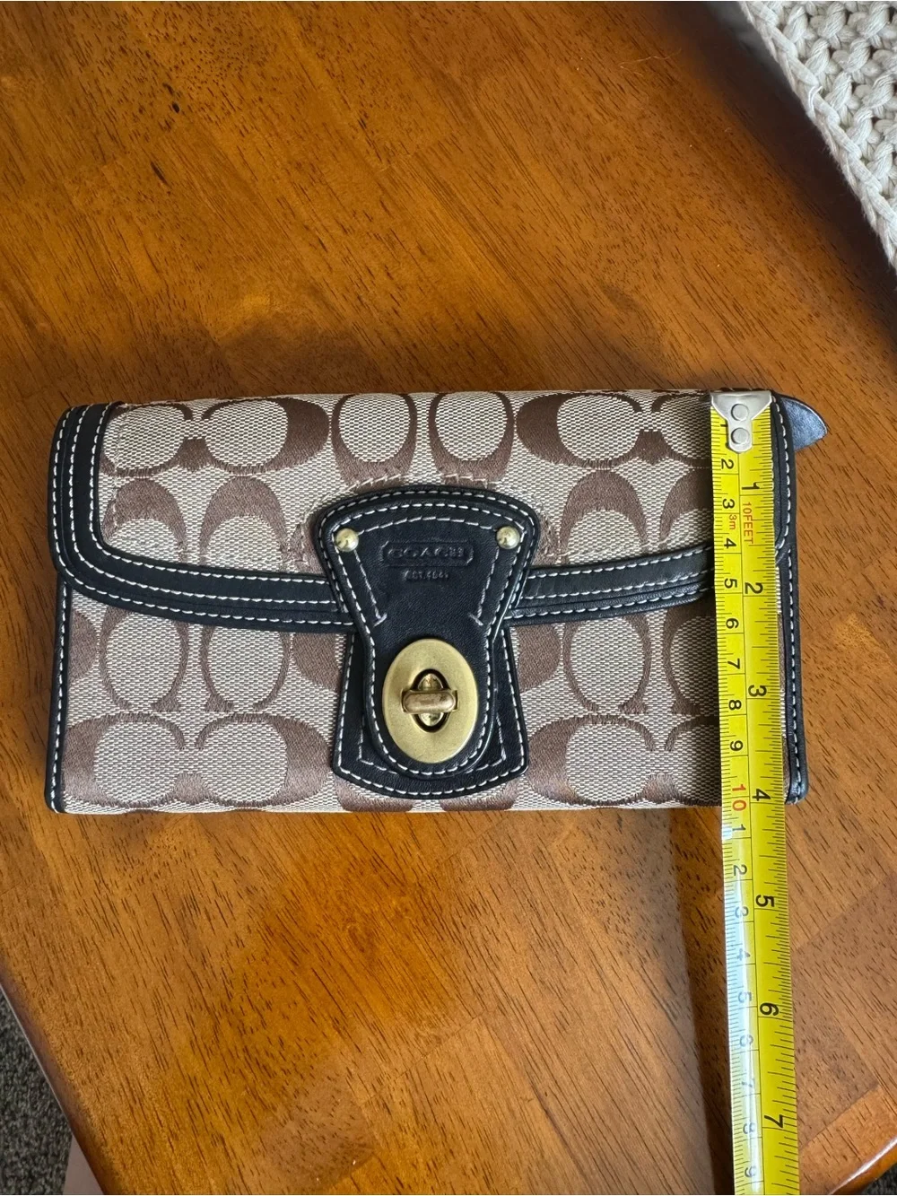 Vintage Coach Legacy Turn Lock Envelope Wallet